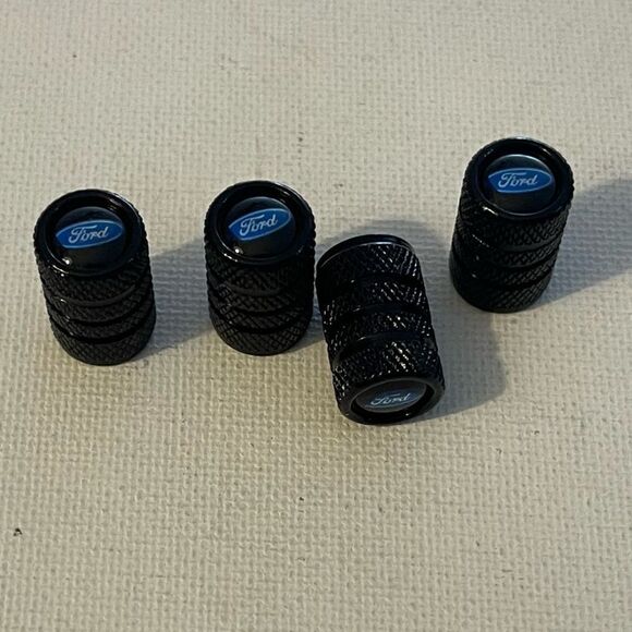 Ford valve Stem caps in Black set of 4 NWT - Picture 3 of 4